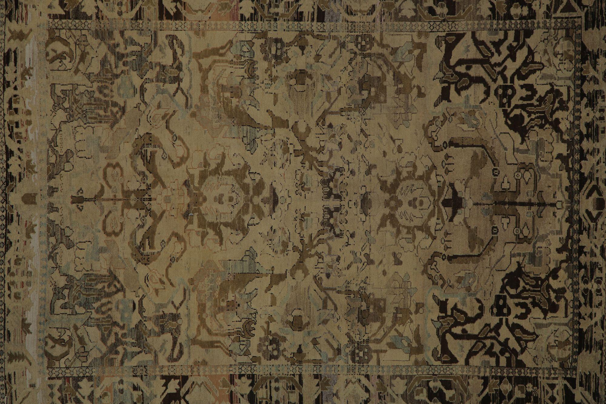 XX secolo Tappeti persiani Bakhtiari - Lana Marrone Taupe Design - 97837 in vendita