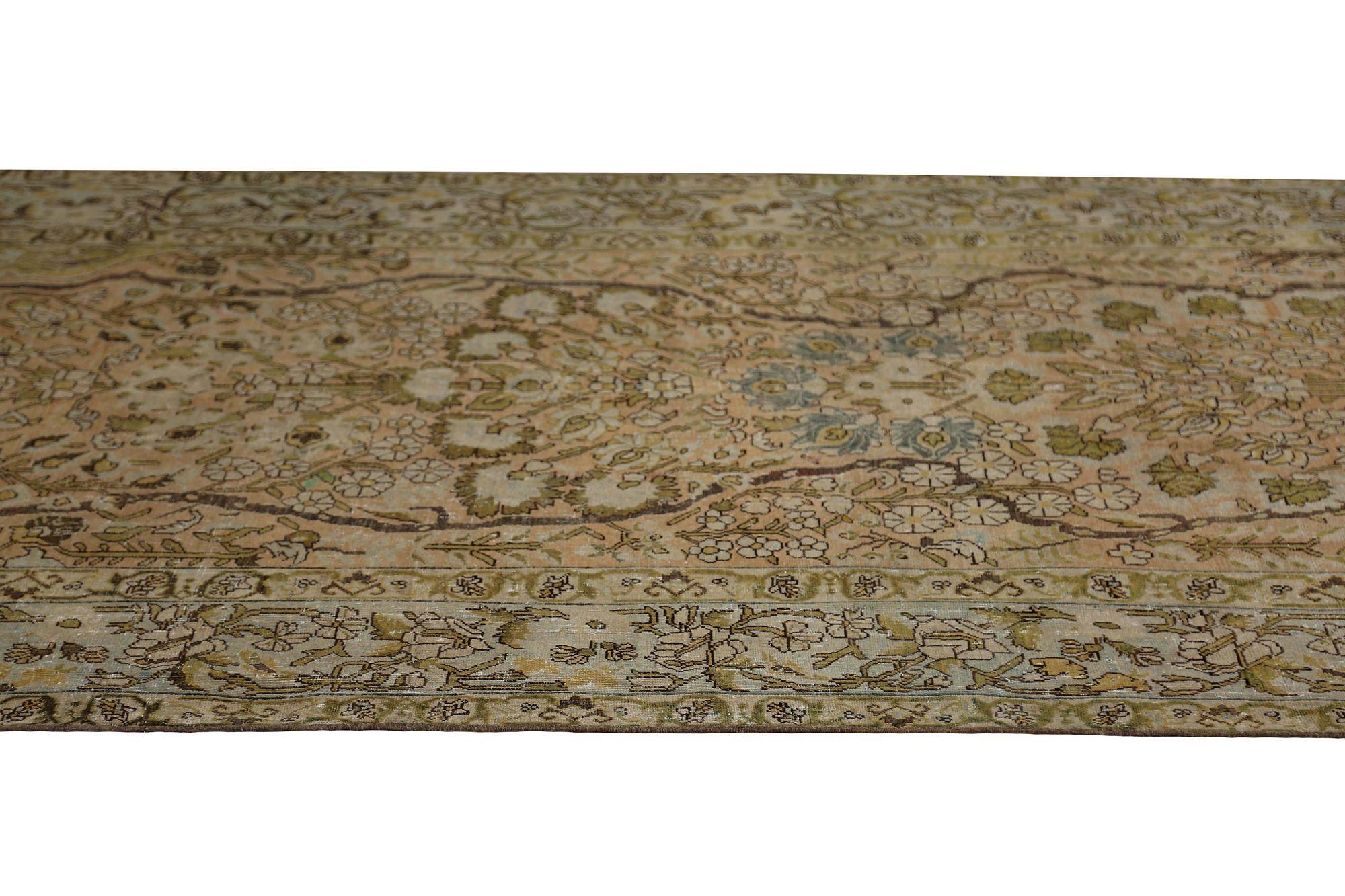 Persische Bakhtiari-Teppiche - Wolle in Grün, Elfenbein, Elfenbein und Rosa Design - 97731 im Zustand „Hervorragend“ im Angebot in Dallas, TX