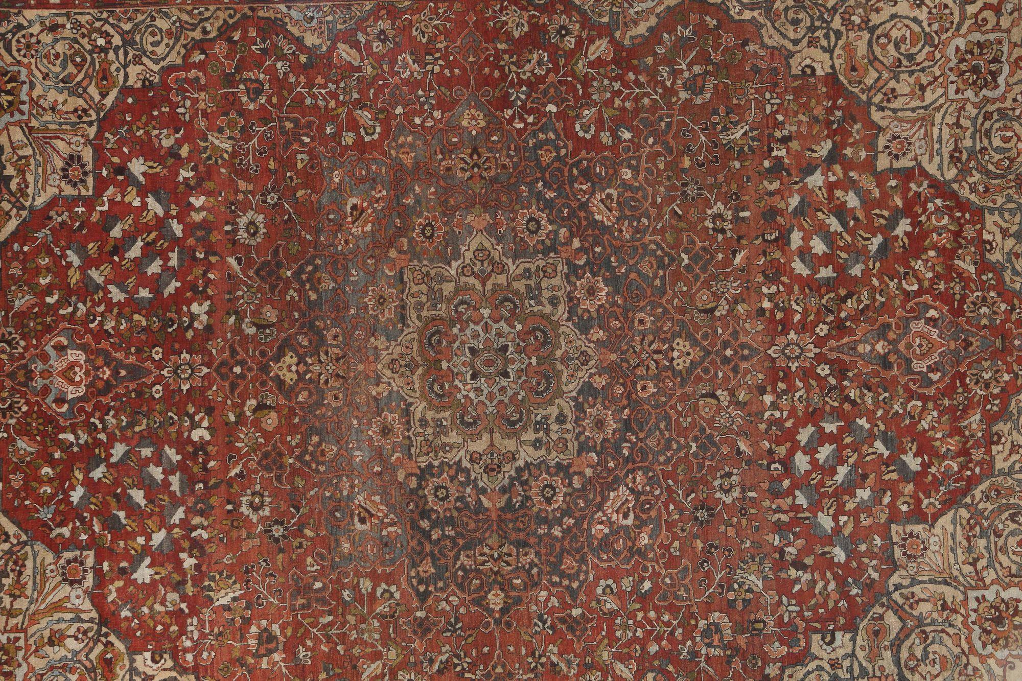 Tappeti persiani Bakhtiari - Lana Avorio Azzurro Rosso - 97967 In condizioni ottime in vendita a Dallas, TX