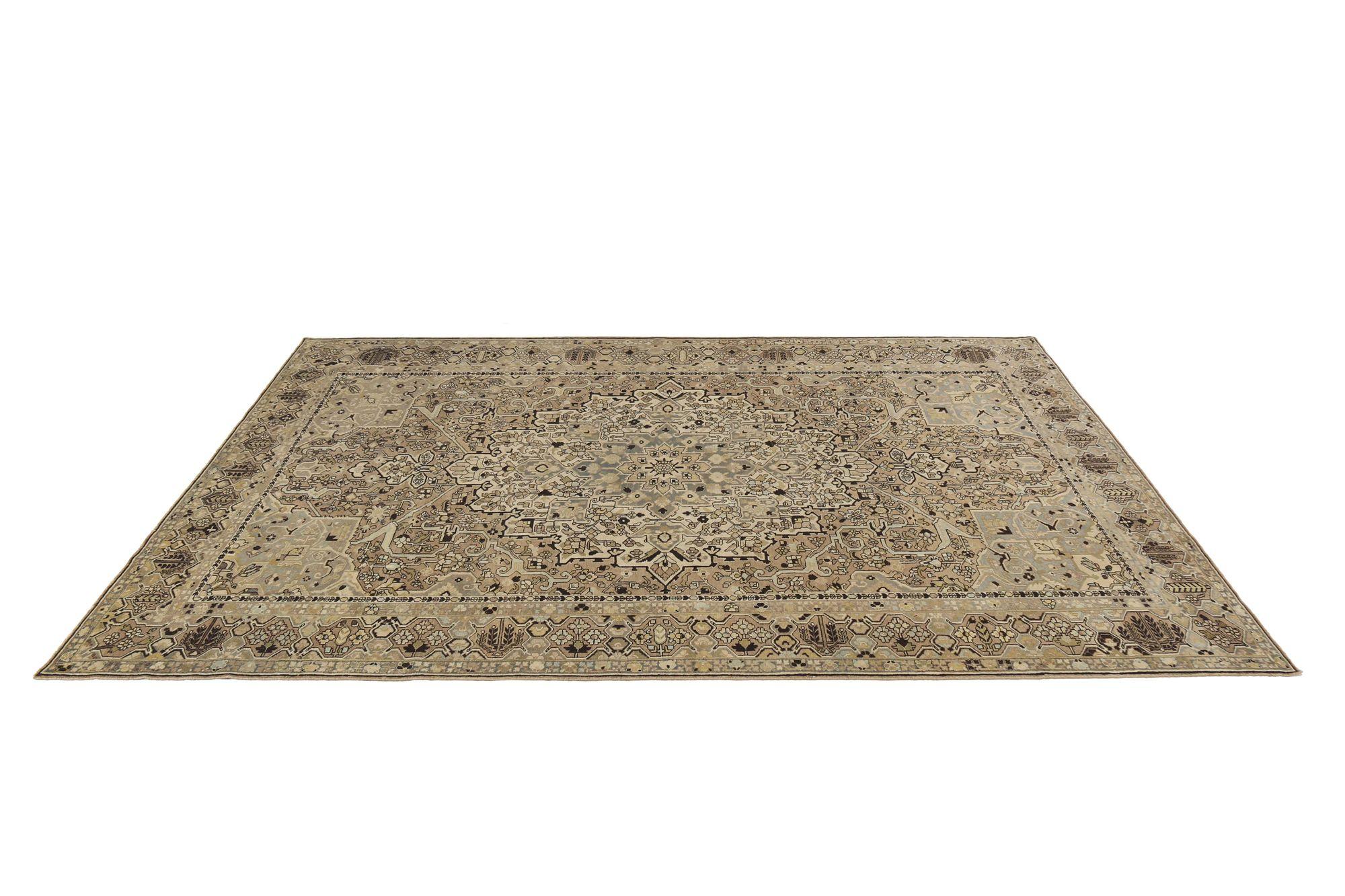 Alfombras Persas Bakhtiari - Lana Marfil Azul Claro Topo - 97729 siglo XX en venta