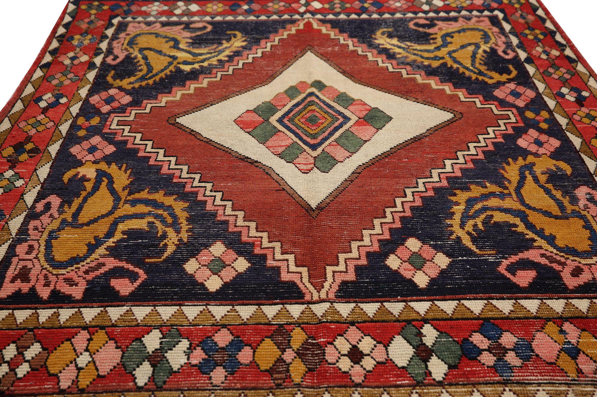 Alfombras Persas Bakhtiari - Lana Azul Marino Rojo Amarillo - 97132 siglo XX en venta
