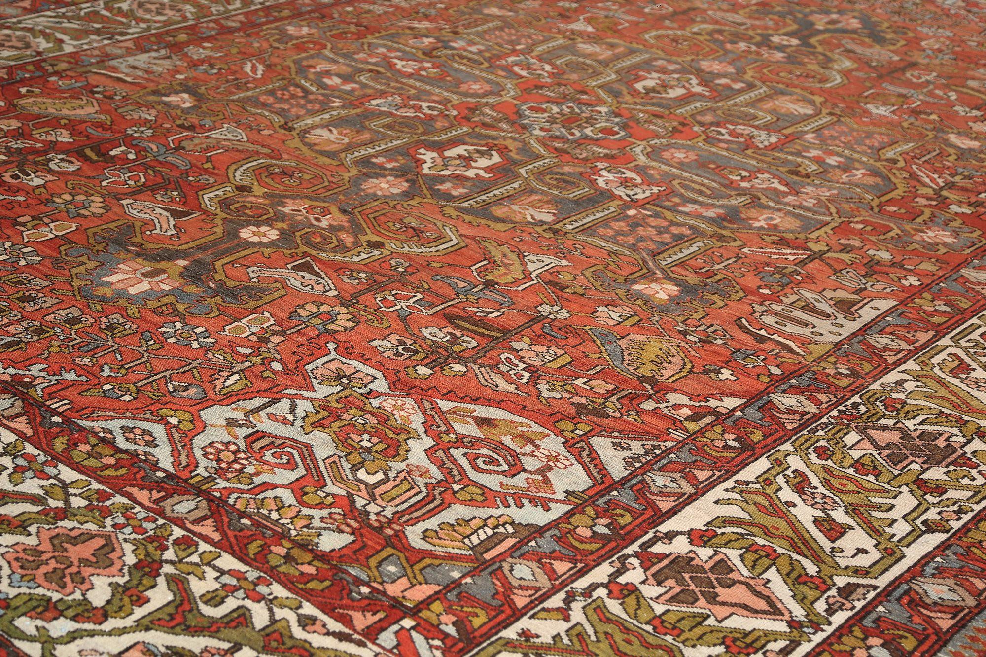 Persische Bakhtiari-Teppiche - rotes Wolldesign - 97191 im Zustand „Hervorragend“ im Angebot in Dallas, TX