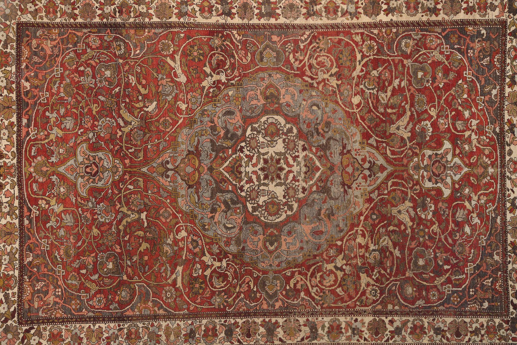 Persische Bakhtiari-Teppiche - rotes Wolldesign - 97678 im Zustand „Hervorragend“ im Angebot in Dallas, TX