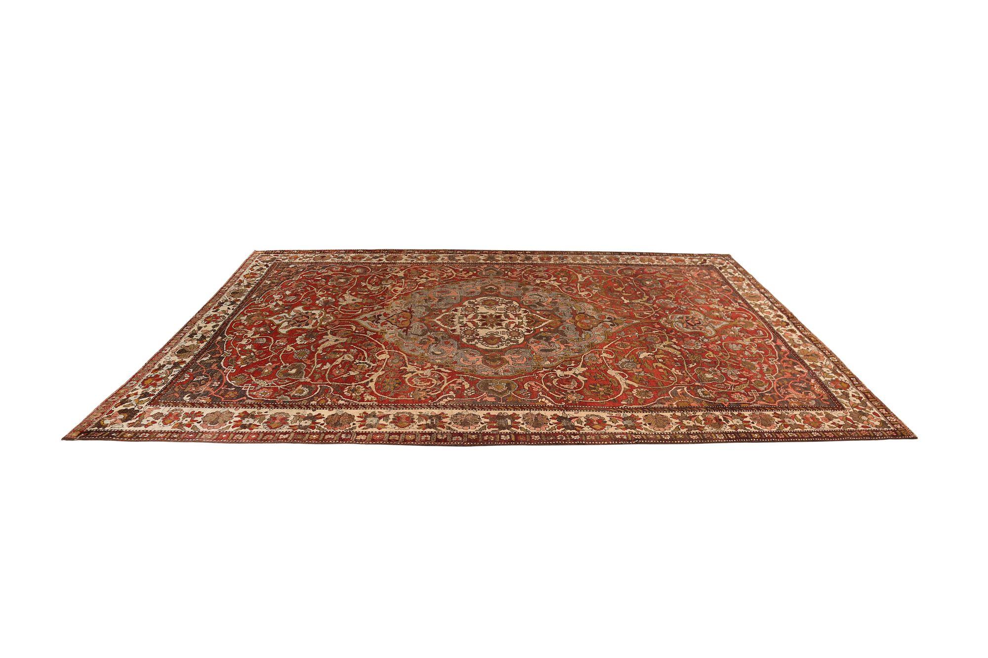 Persische Bakhtiari-Teppiche - rotes Wolldesign - 97678 (20. Jahrhundert) im Angebot