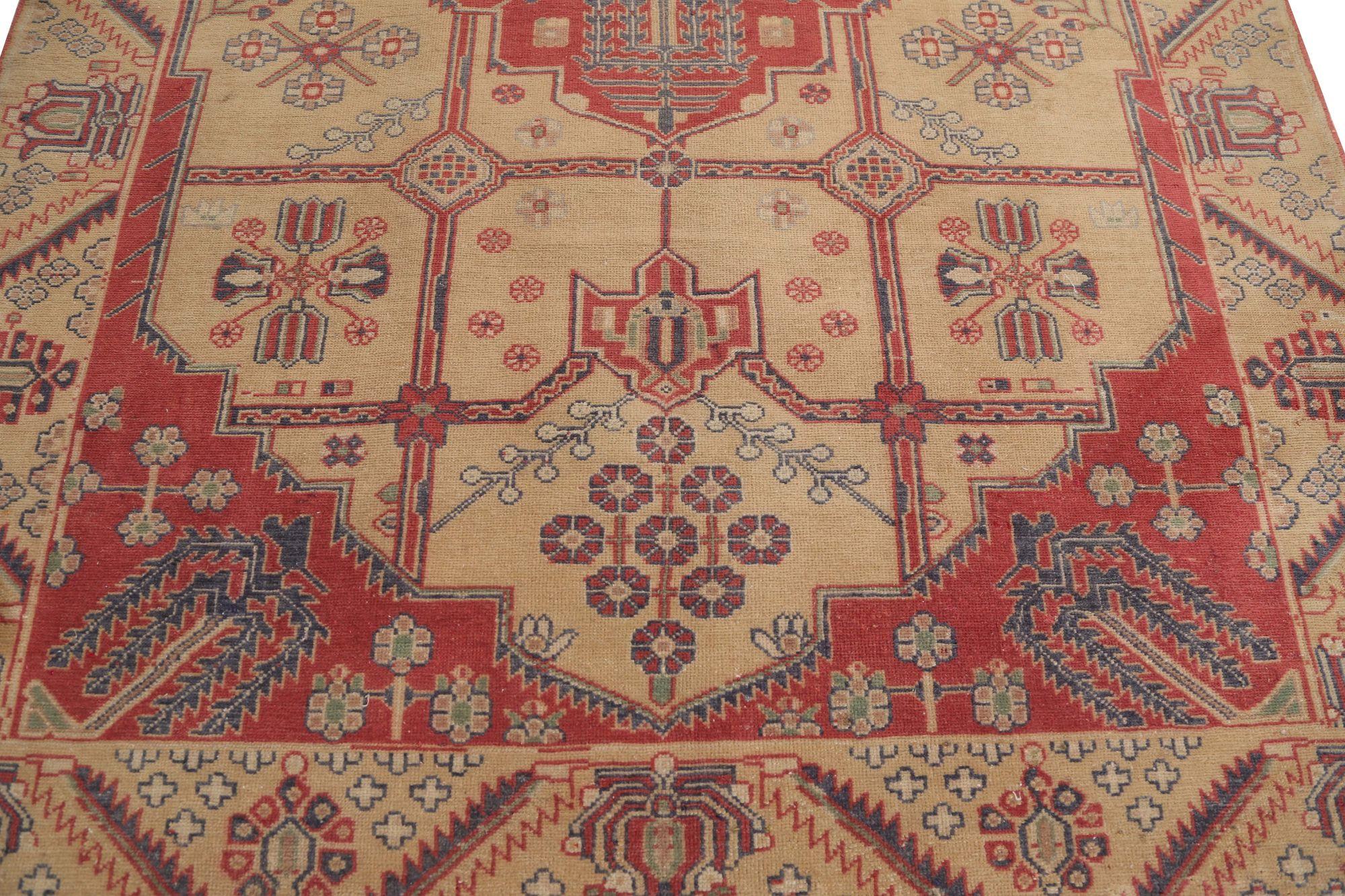 Persische Bakhtiari-Teppiche – Teppich aus Wolle in Rot und Taupe – 97119 (20. Jahrhundert) im Angebot