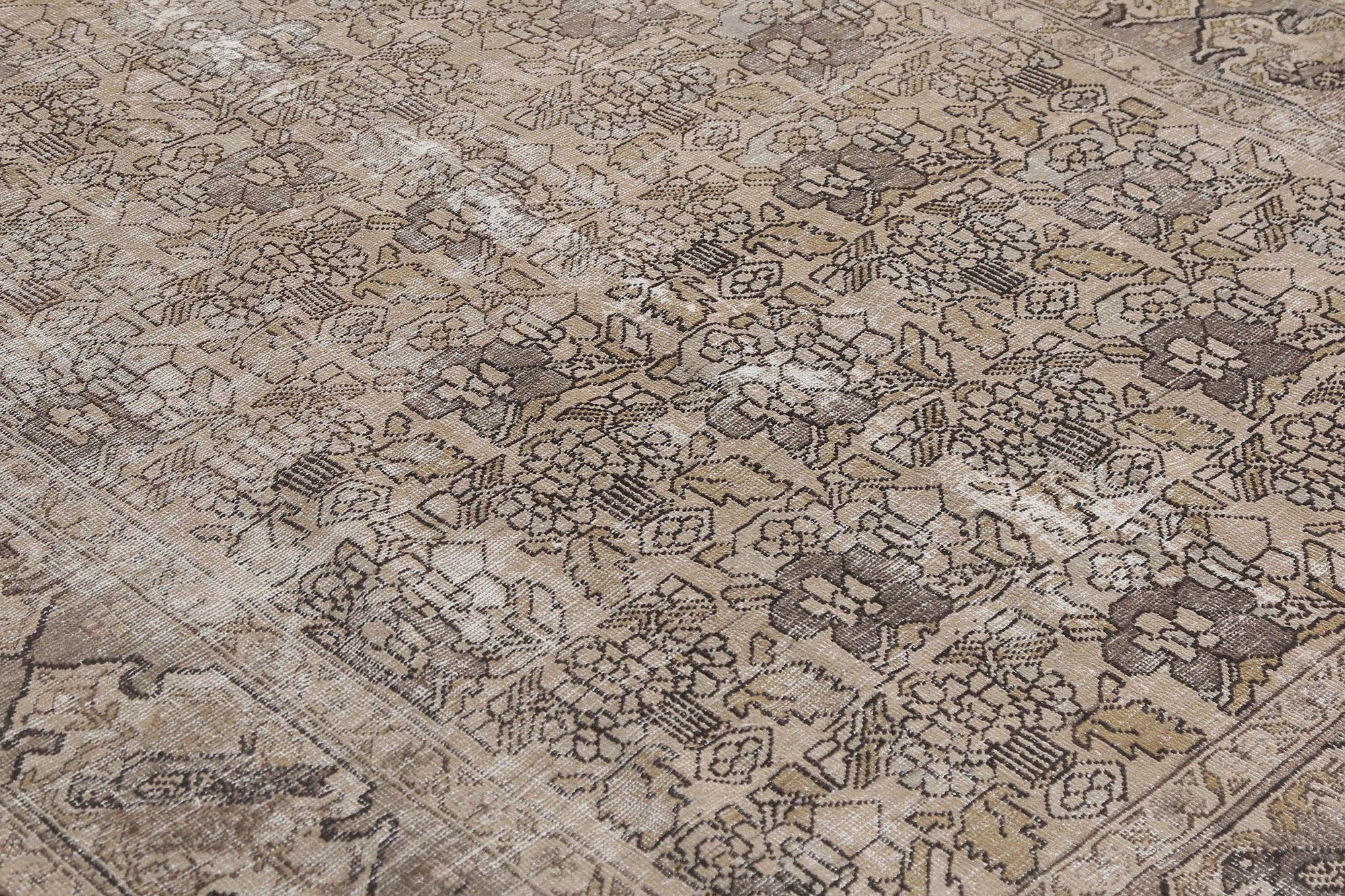 Persische Bakhtiari-Teppiche - Wolle in Taupe mit Design - 97650 (Irakisch) im Angebot
