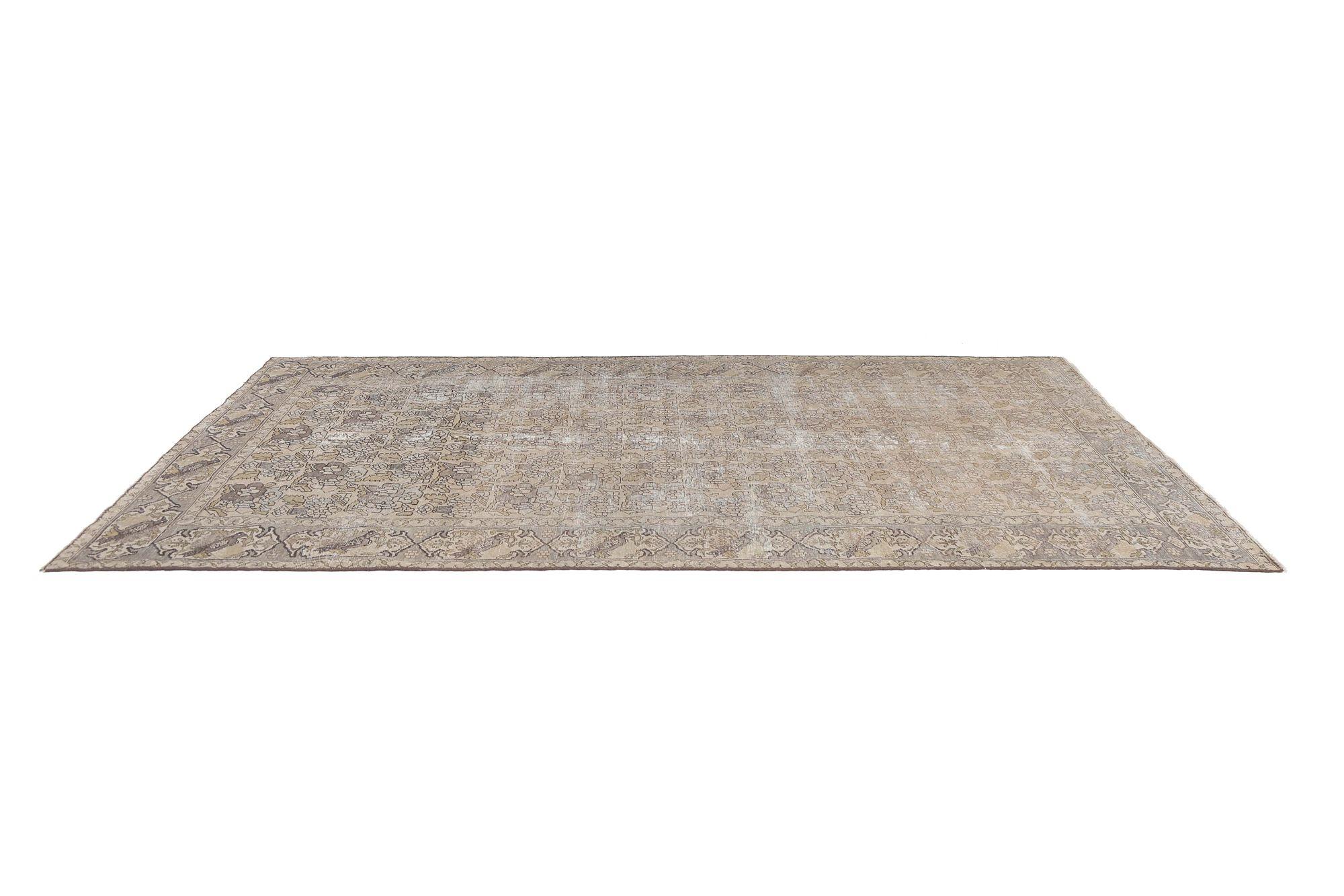 Persische Bakhtiari-Teppiche - Wolle in Taupe mit Design - 97650 (20. Jahrhundert) im Angebot
