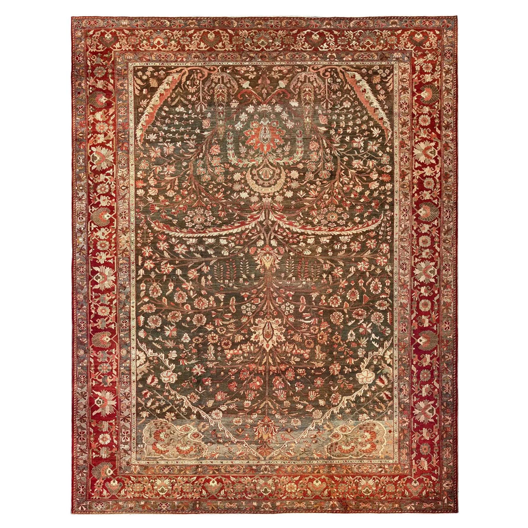 Alfombra Persa Bakhtiari - Lana Marrón Marfil Rojo - 75886