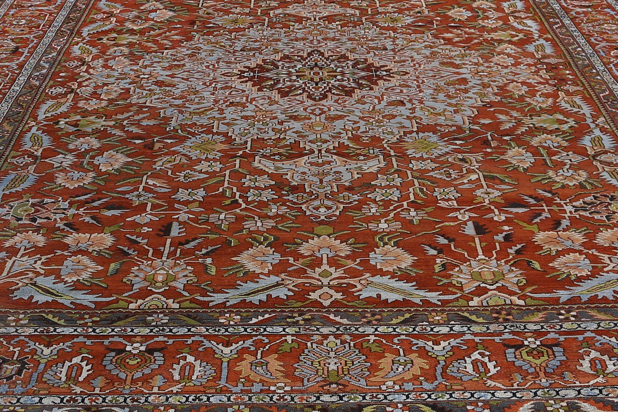 Persischer Bakhtiari Over Size-Teppich in Übergröße - rotes Wolldesign - 96889 im Zustand „Hervorragend“ im Angebot in Dallas, TX