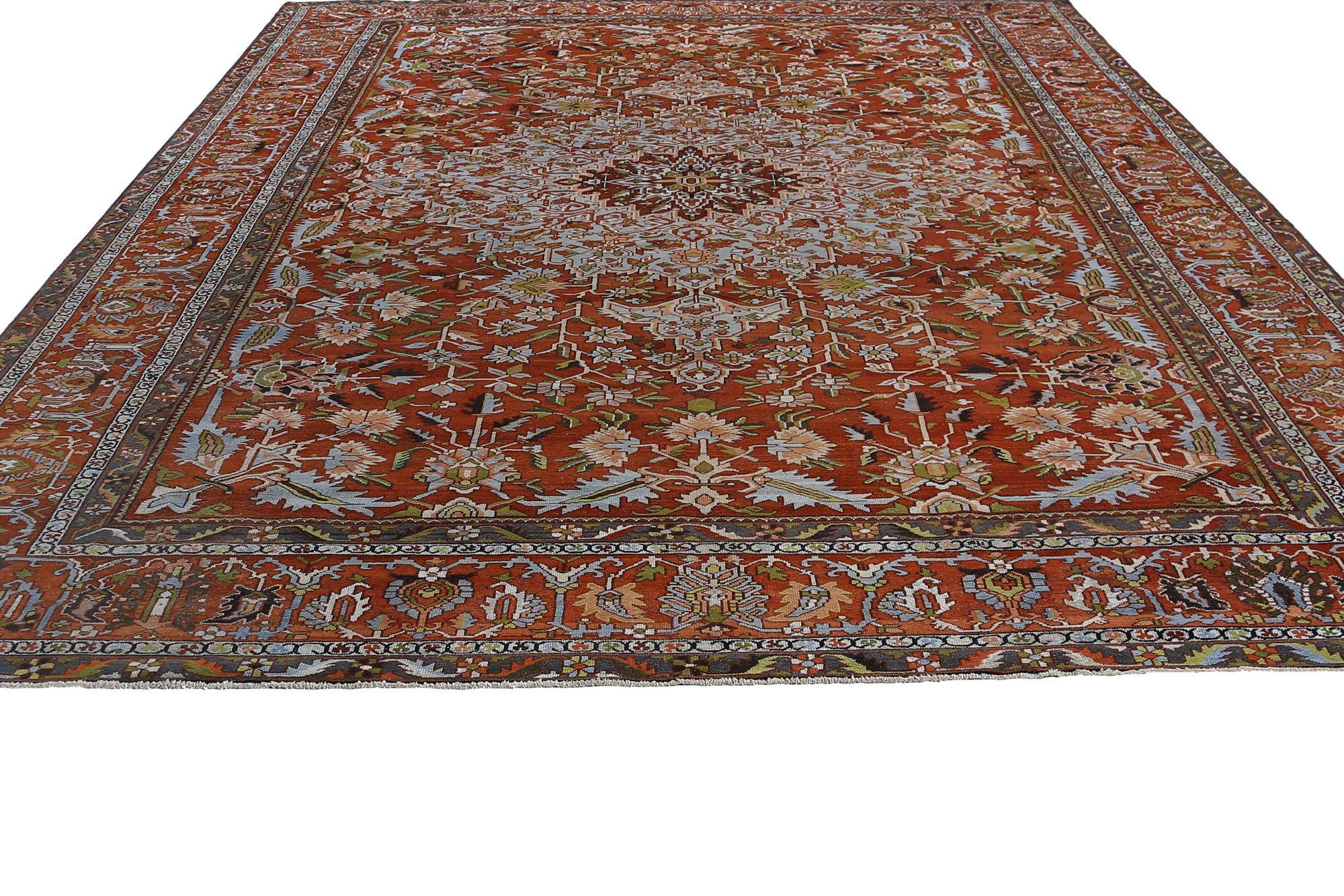 Persischer Bakhtiari Over Size-Teppich in Übergröße - rotes Wolldesign - 96889 (20. Jahrhundert) im Angebot