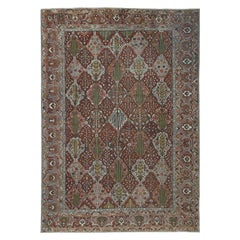 Persian Bakhtiari Over Size Rug - Wool Red Design - 97223