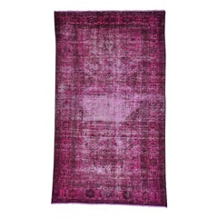 Persian Bakhtiari Overdyed Vintage Wide Runner Semi Antique Rug