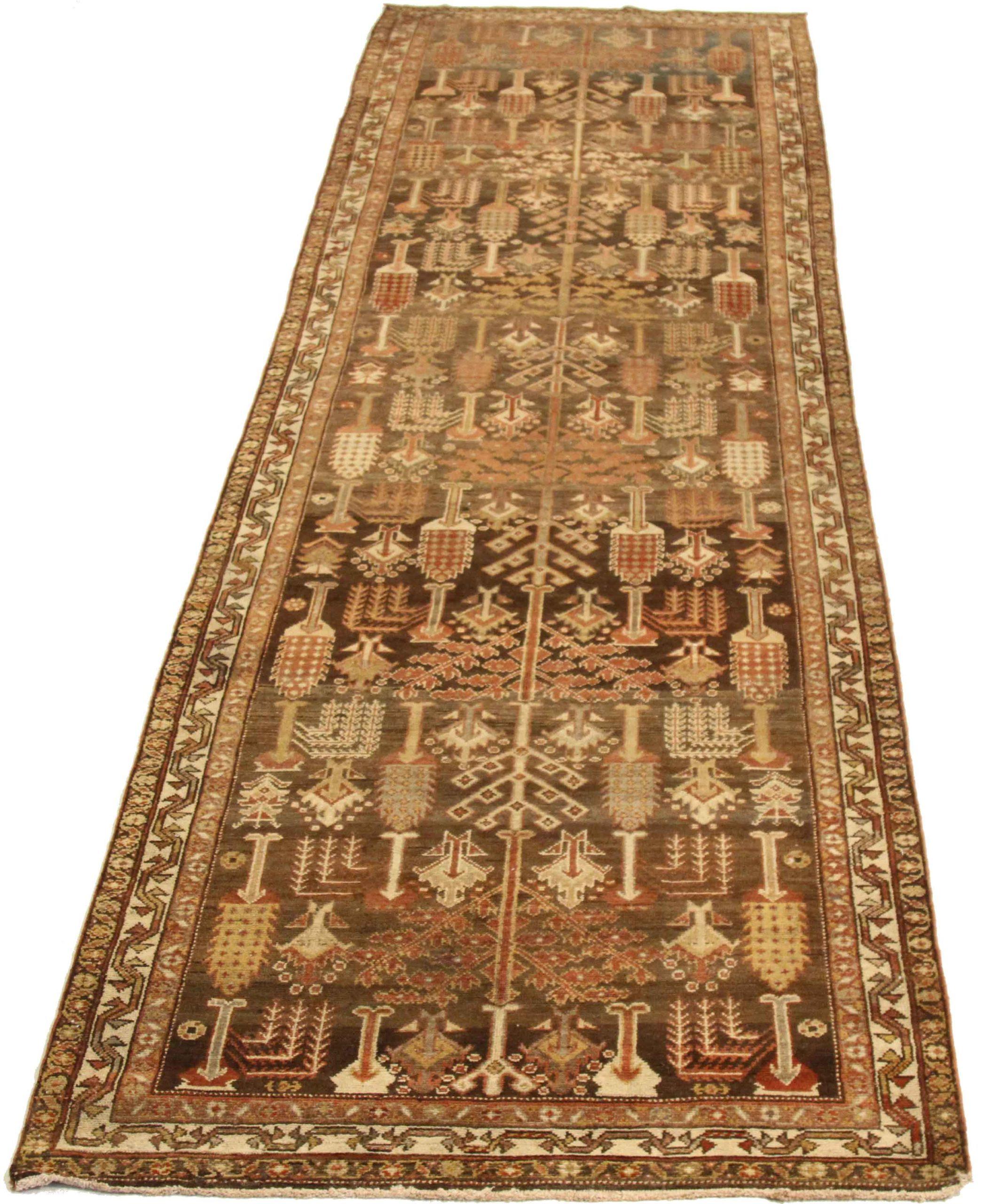 Discover the elegance of Persian Bakhtiari featuring Runner Rug in Circa 1880. Designed with Wool and BrownIvoryRed, this exclusive design is perfect for enhancing your space.