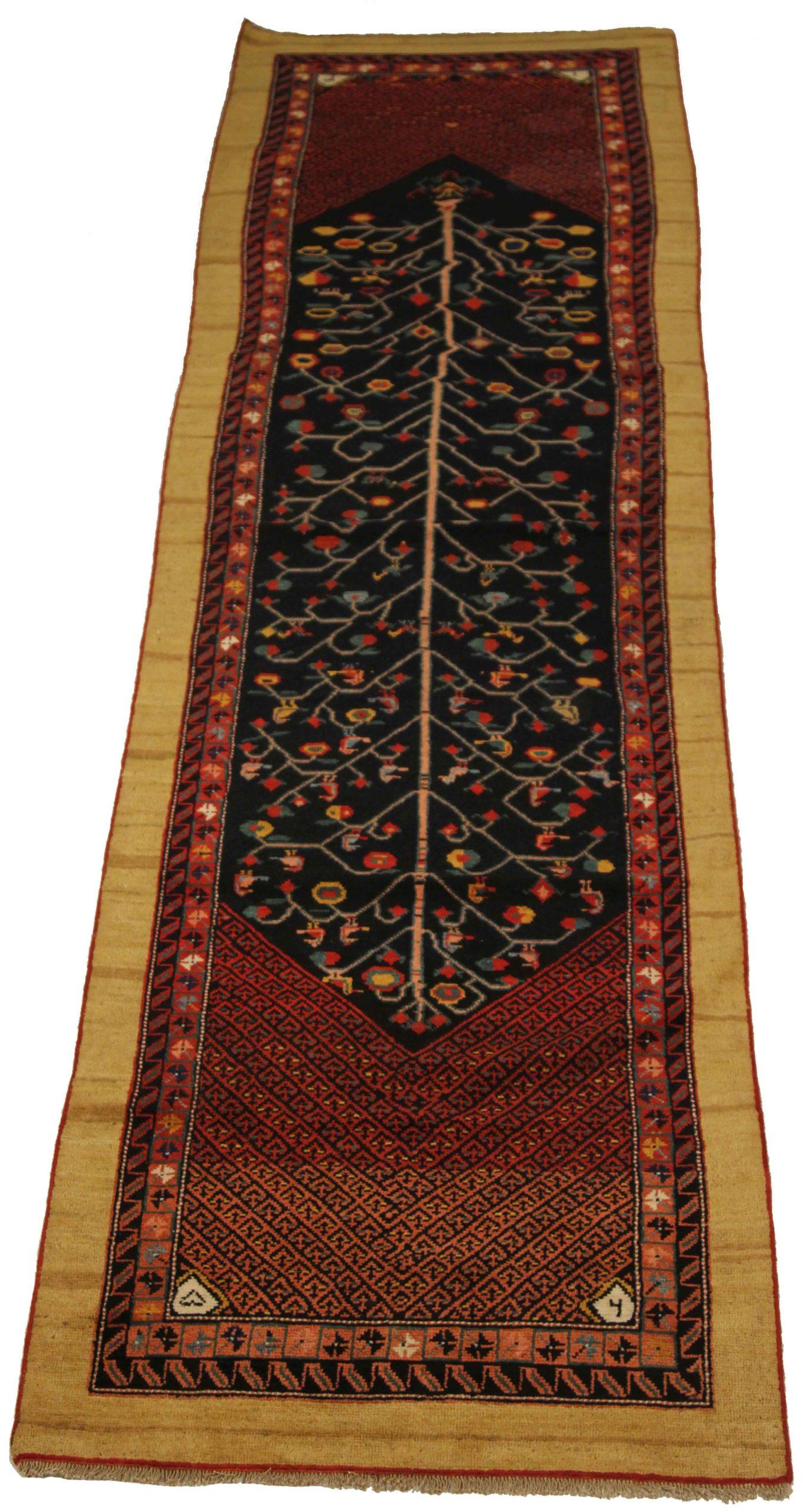 Discover the elegance of Persian Bakhtiari featuring Runner Rug in Circa 1910. Designed with Wool and BlackRedYellow, this exclusive design is perfect for enhancing your space.