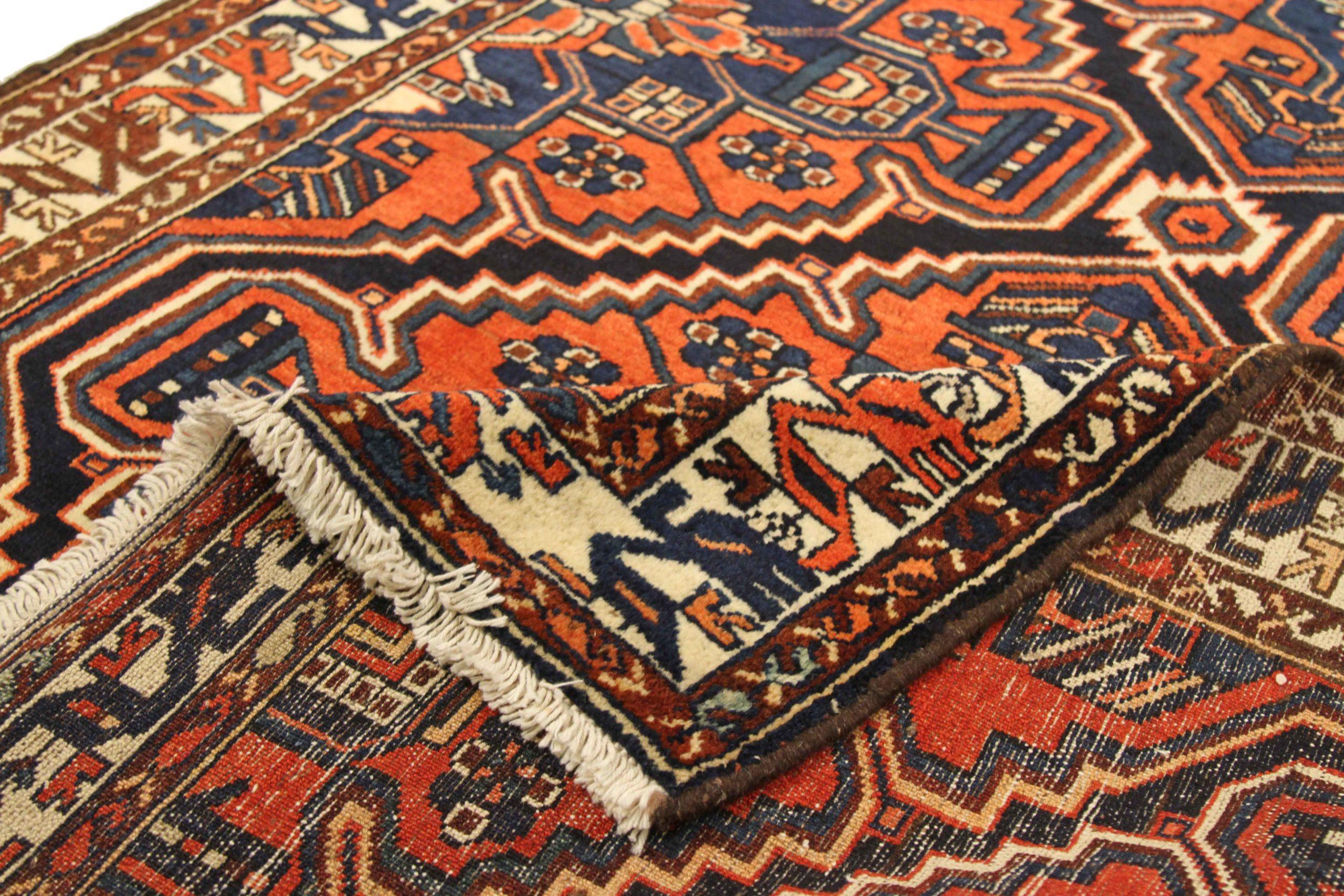 Persischer Bakhtiari Kleiner Teppich - Wolle Blau Elfenbein Rot Design - 75178 (Asiatisch) im Angebot