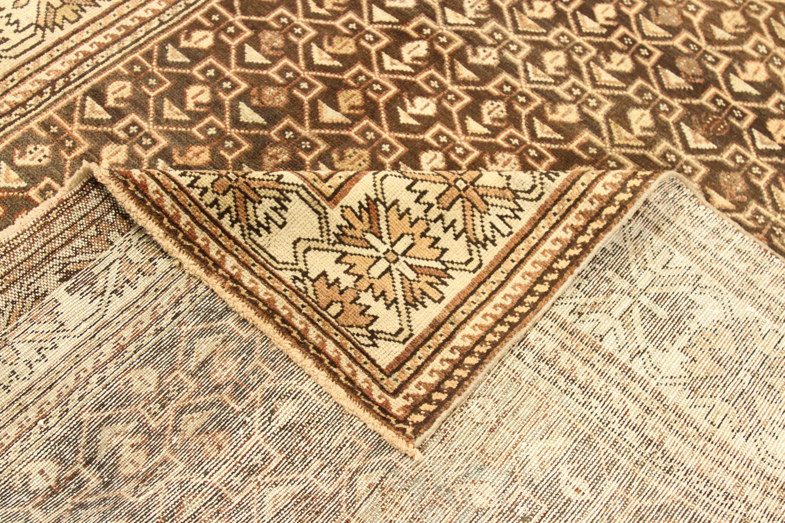 Alfombra Persa Bakhtiari Small Design - Lana Marrón Marfil - 75508 Asiático en venta
