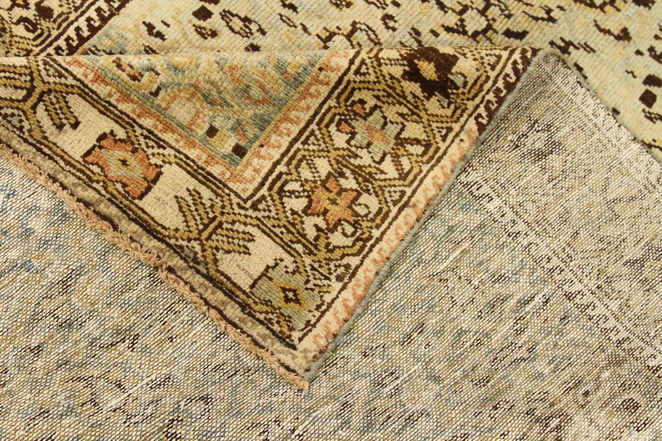 Asiatico Tappeto persiano Bakhtiari piccolo - Lana Marrone Avorio Azzurro - 75506 in vendita