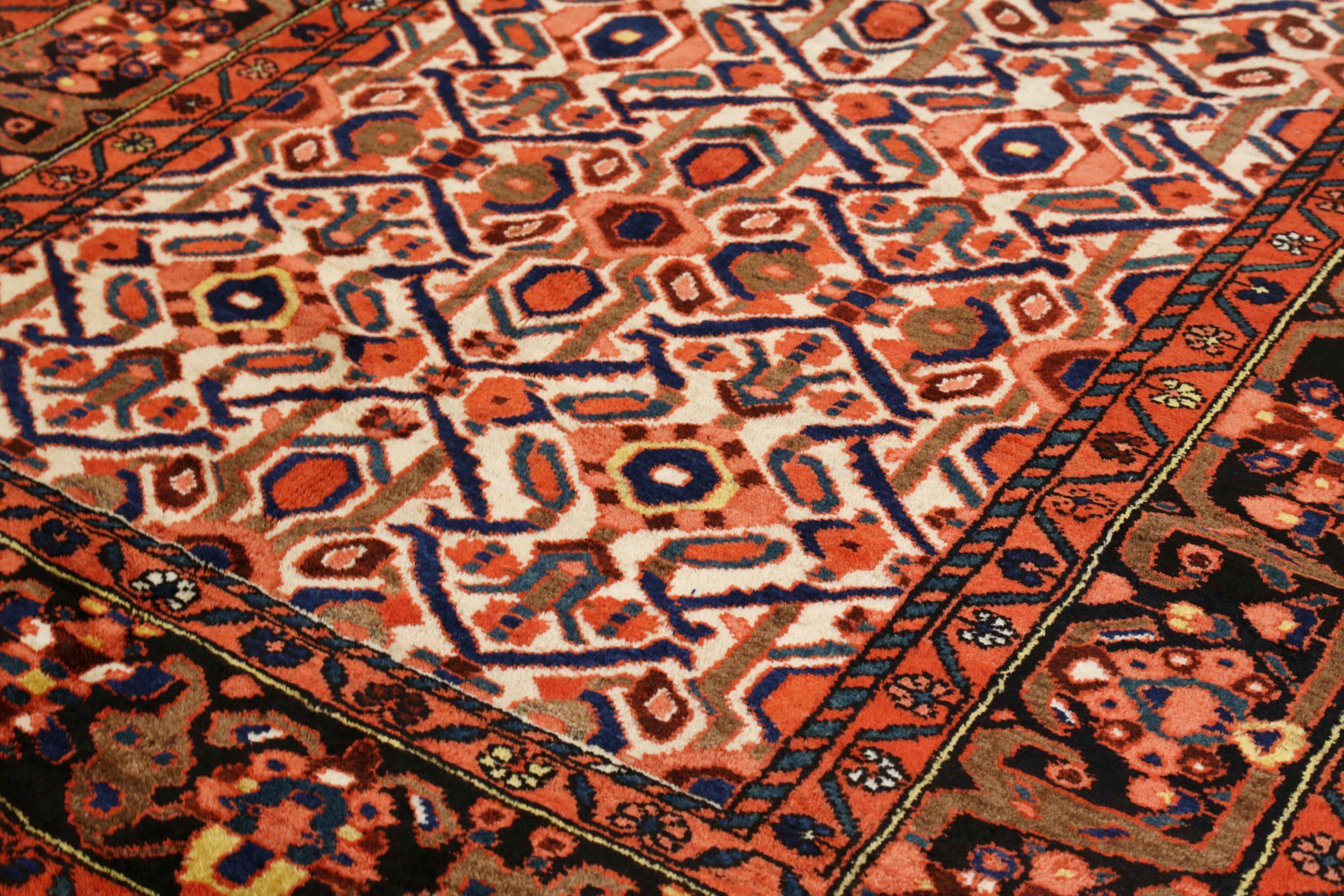 Persischer Bakhtiari Kleiner Teppich - Wolle Elfenbein Marineblau Blau Rot Design - 75188 (Asiatisch) im Angebot