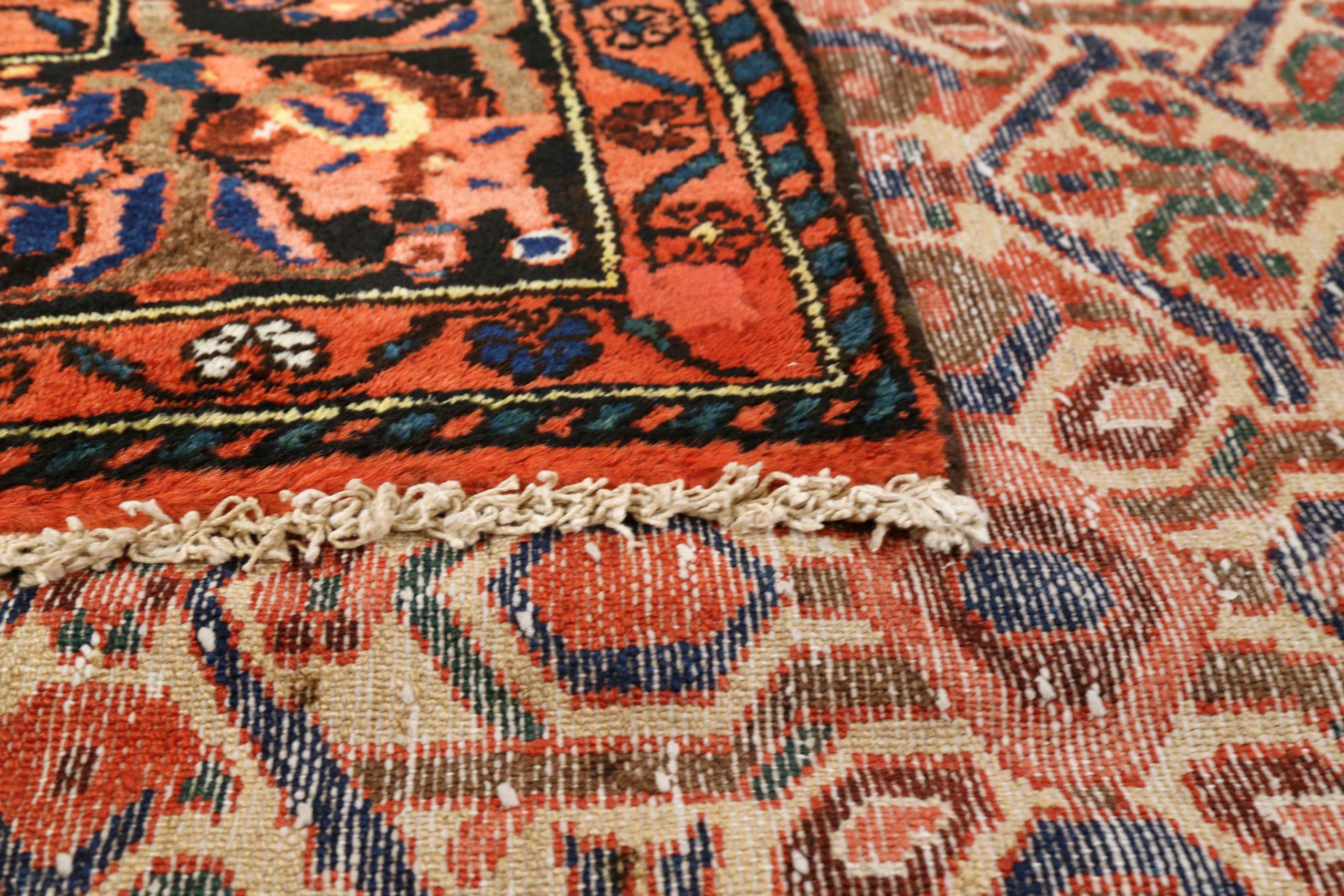 Persischer Bakhtiari Kleiner Teppich - Wolle Elfenbein Marineblau Blau Rot Design - 75188 im Zustand „Hervorragend“ im Angebot in Dallas, TX