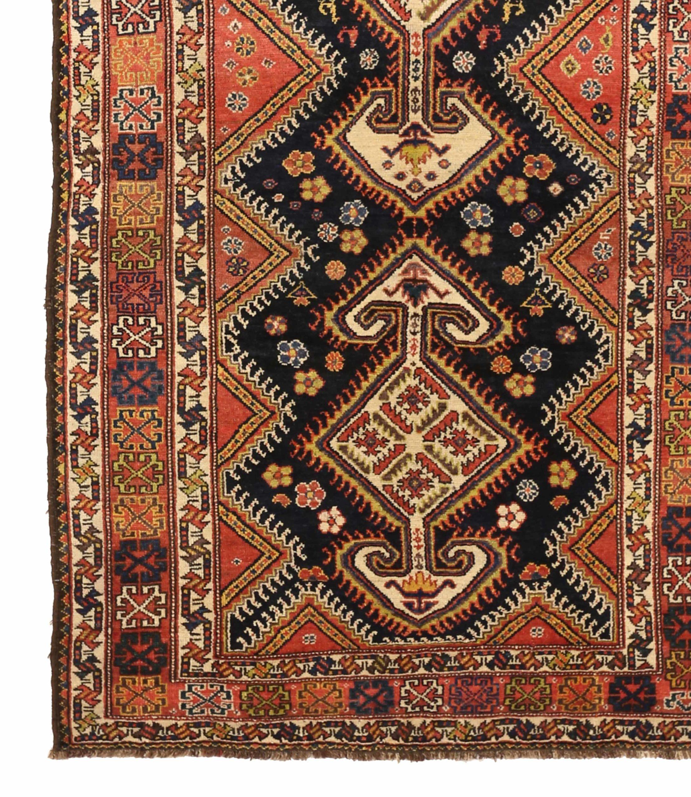 Persischer Bakhtiari Kleiner Teppich aus Wolle in Elfenbeinrot 10584 (Asiatisch) im Angebot