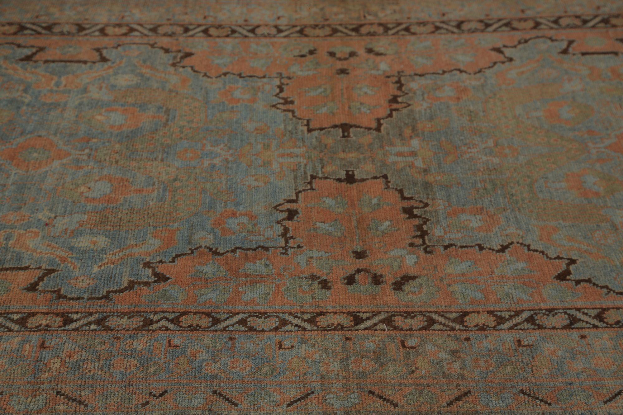 XX secolo Tappeto persiano Bakhtiari Small Design - Lana Blu Marrone Arancione - 97313 in vendita