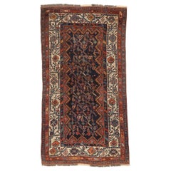 Persischer Bakhtiari Kleiner Teppich - Wolle Elfenbein Marineblau Blau Rot Design - 75030