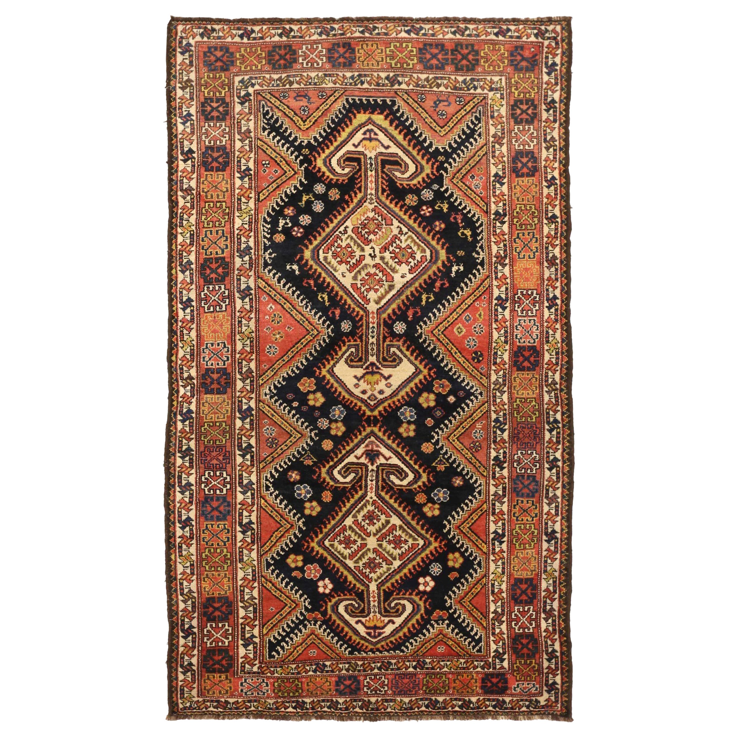 Tappeto Persiano Bakhtiari Piccolo - Lana Avorio Rosso 10584