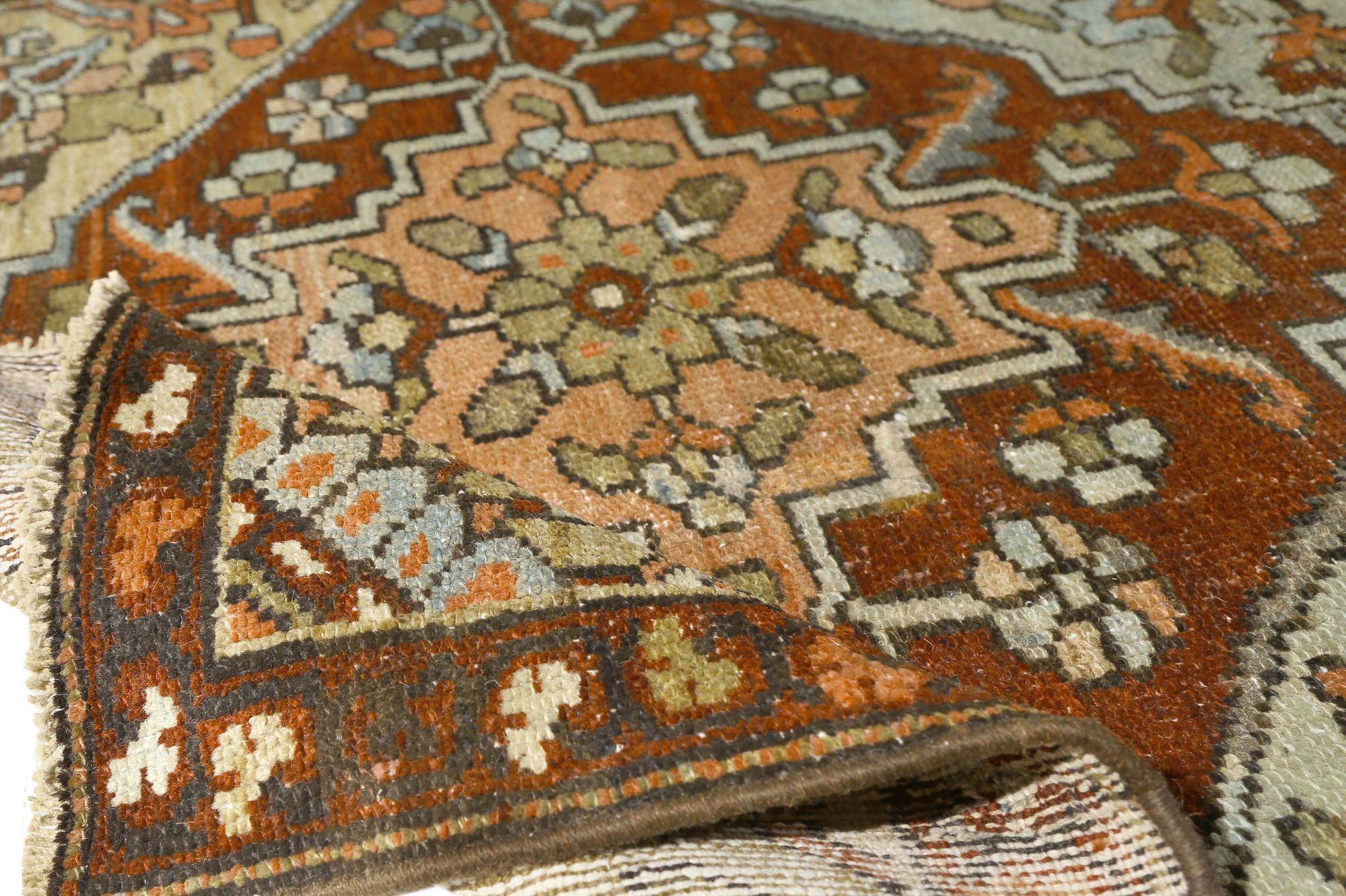 Persischer Bakhtiari Kleiner Teppich - Wolle Elfenbeinrot Design - 96687 (Irakisch) im Angebot