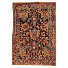 Tappeto persiano Bakhtiari Small - Lana Blu Navy Rosa 10518