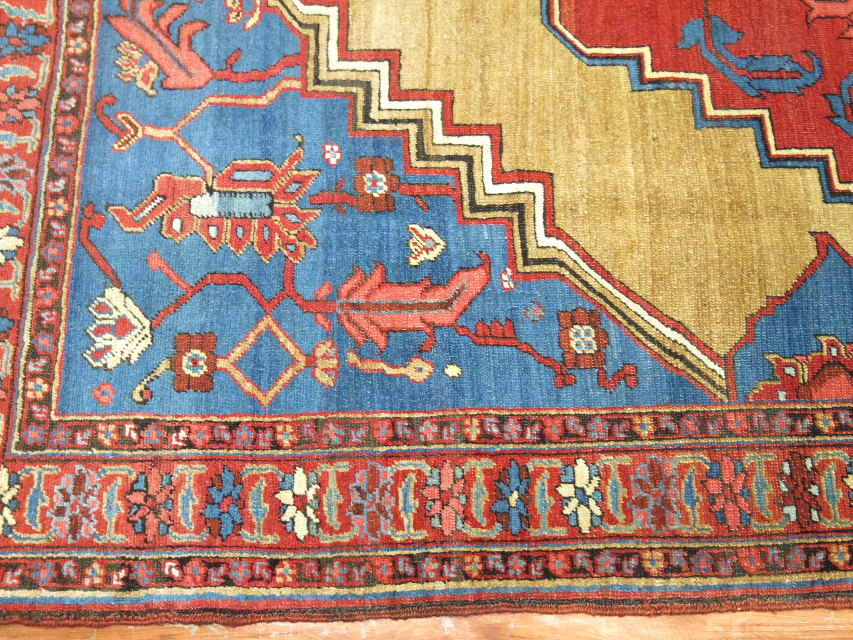 19th Century Superfine Persian Bakshaish Rug For Sale