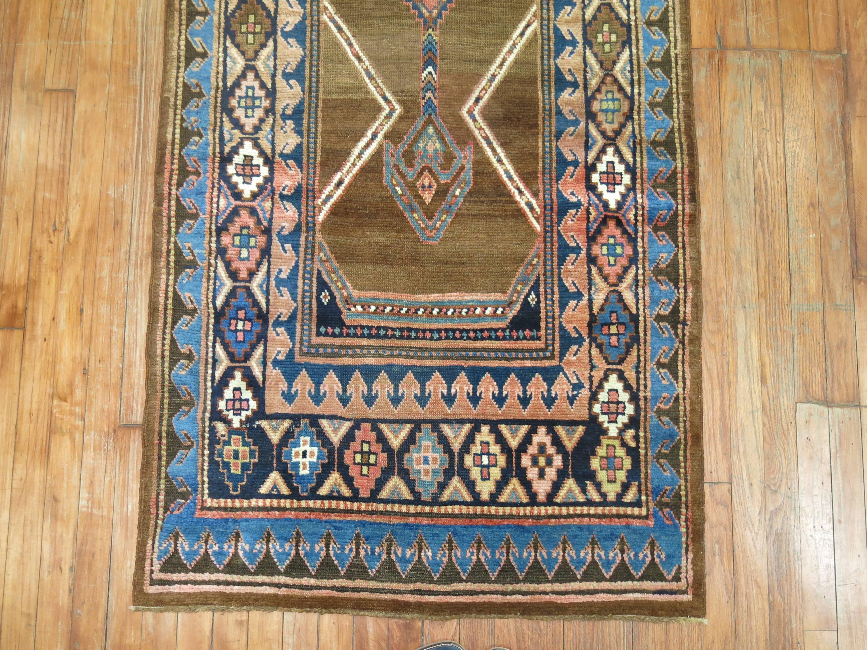 Hand-Woven Persian Bakshaish Serab Tribal Runner For Sale