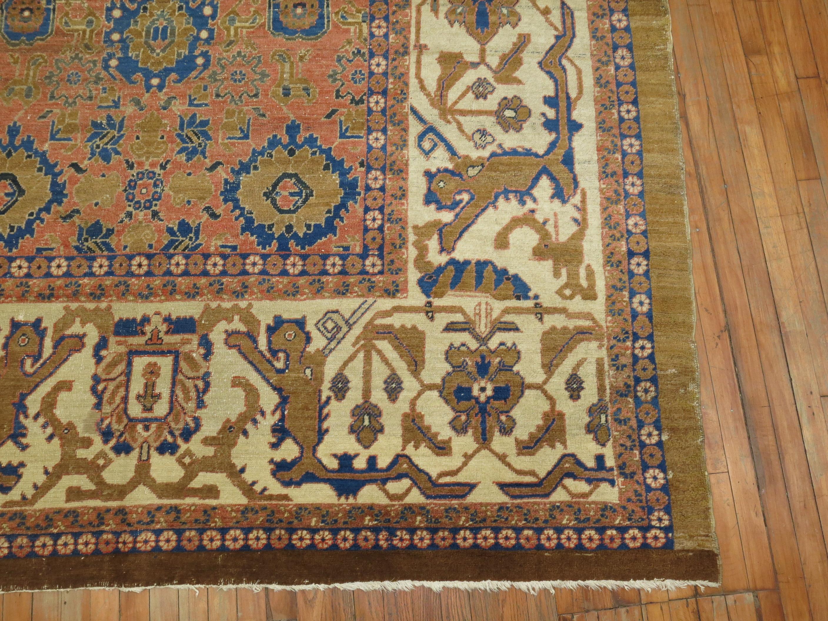 Persian Bakshaish Square Room Size Rug For Sale 4