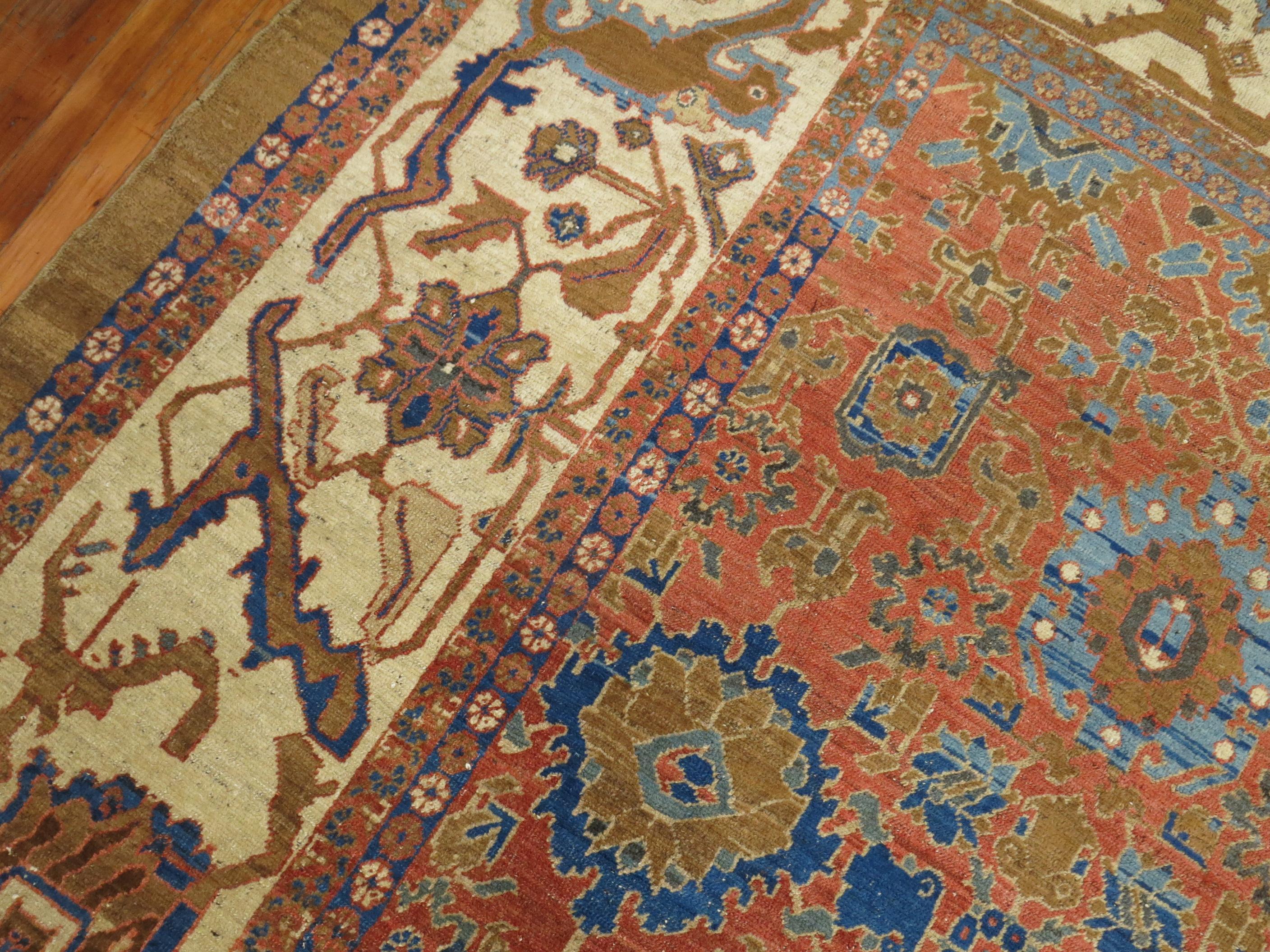 Persian Bakshaish Square Room Size Rug For Sale 7