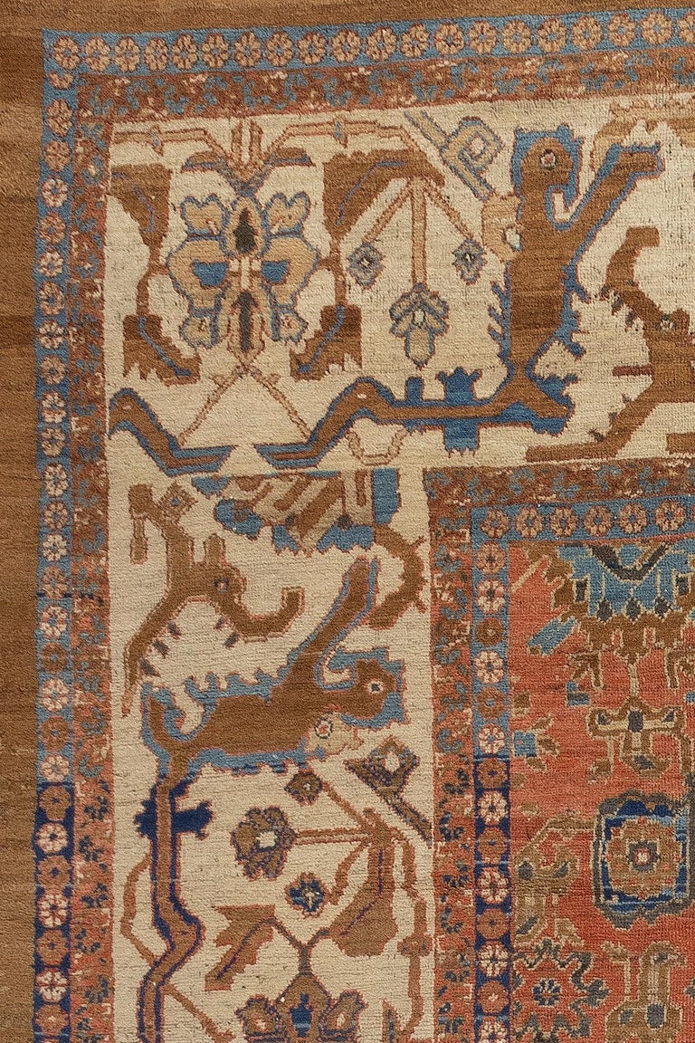 Persian Bakshaish Square Room Size Rug For Sale at 1stDibs