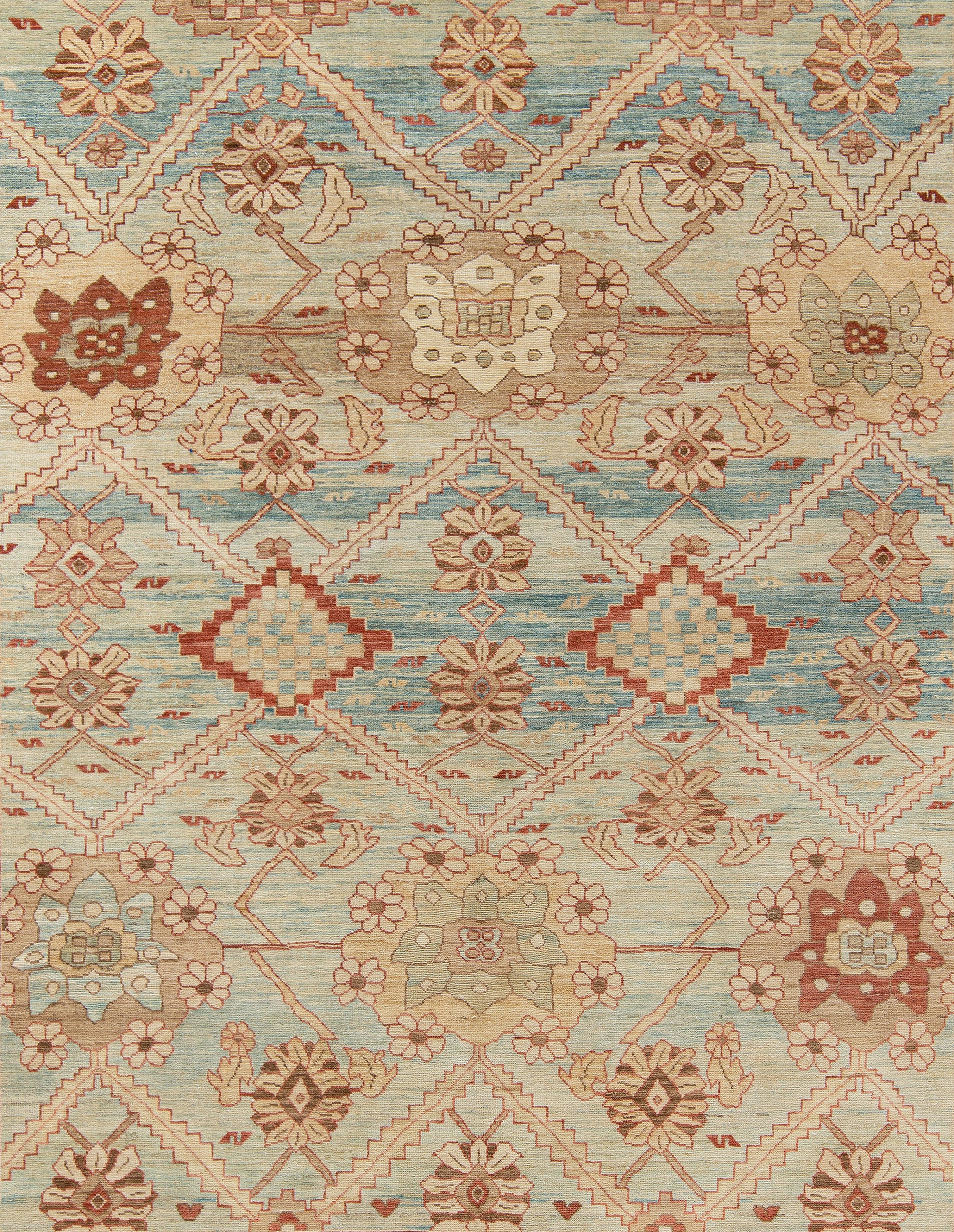 Rooted in tribal authenticity and aged elegance, this hand-knotted Persian Bakshayesh rug is a vibrant interpretation of one of Northwest Iran’s most iconic weaving traditions. The piece features a rare and captivating diamond lattice design