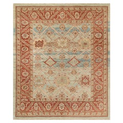 Persian Bakshayesh Rug-Sky Blue & Terracotta