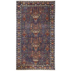 Tappeto persiano Balouch Small Design in lana blu navy - 97103