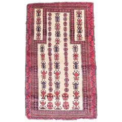 Persian Baluch Hand Knotted Oriental Prayer Rug