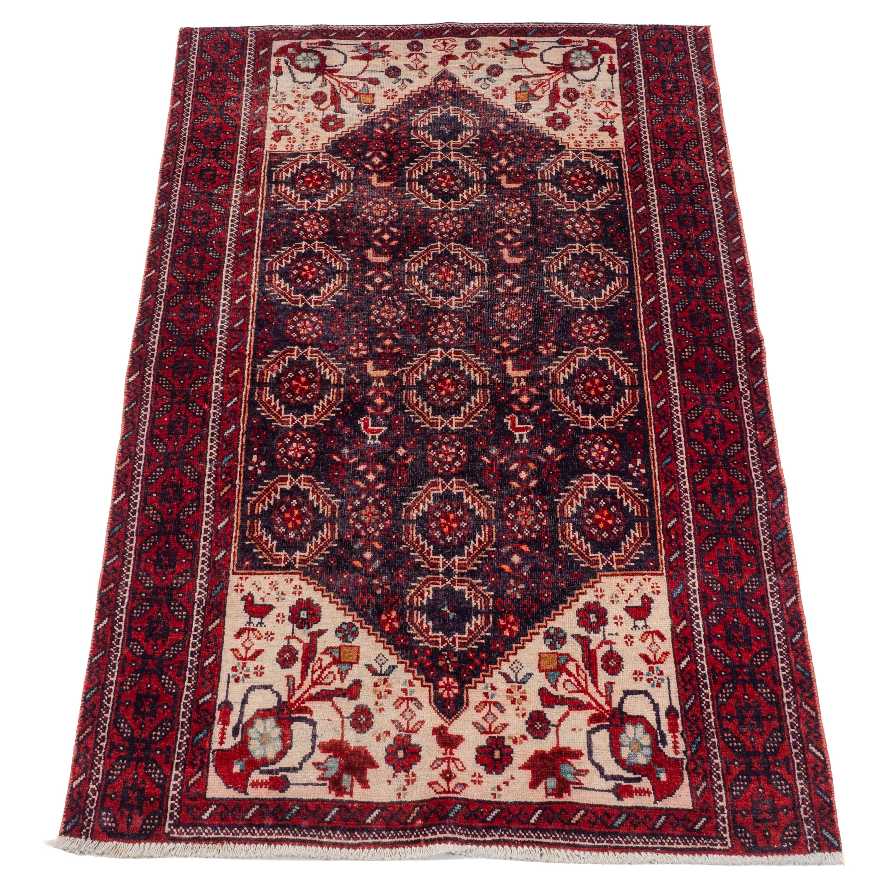 Persian Baluch Rug - 5' x 3'2" (153.5x96cm Balouch Baluchi Afghan)