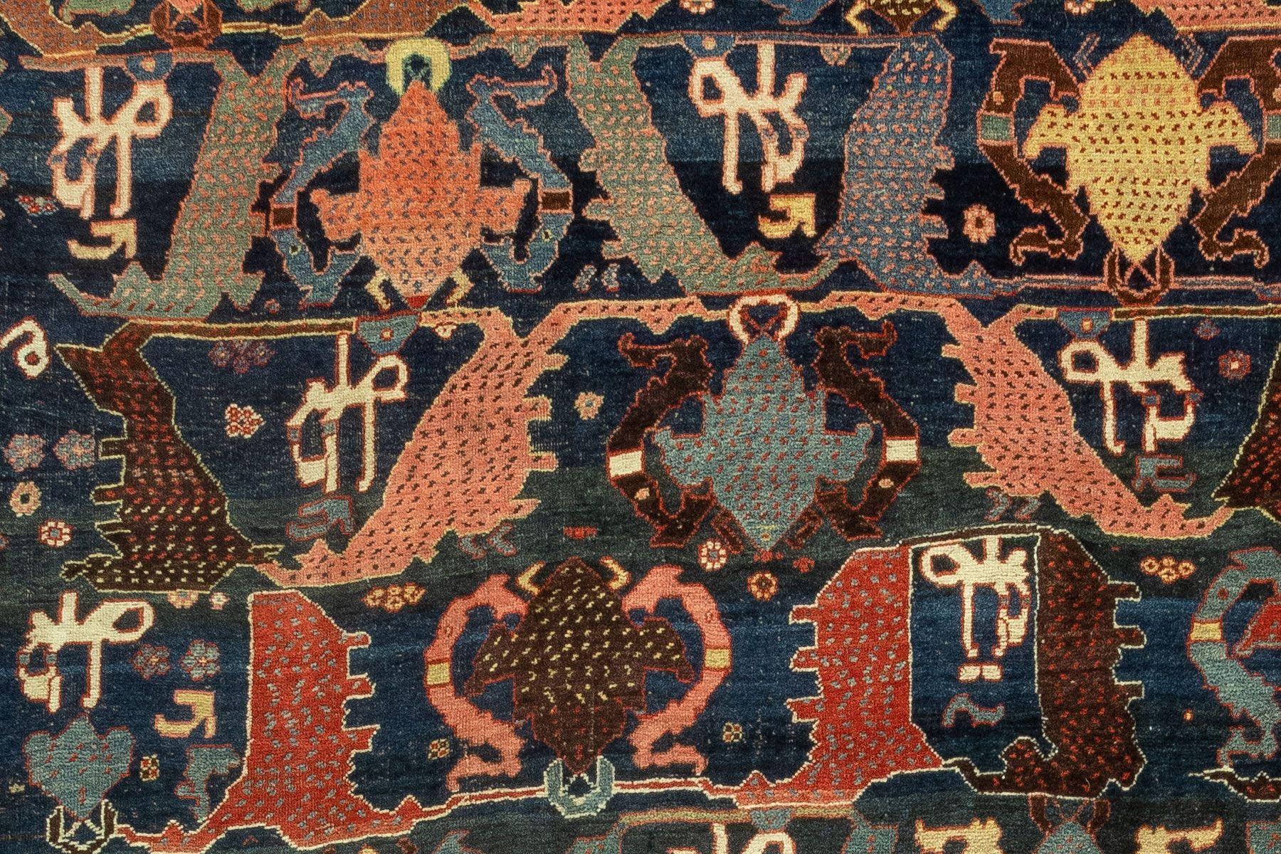 Hand-Knotted Persian Bidjar  For Sale