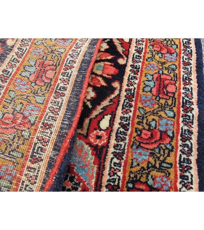 Hand-Knotted Persian Bidjar Mat Rug, 20th Century For Sale