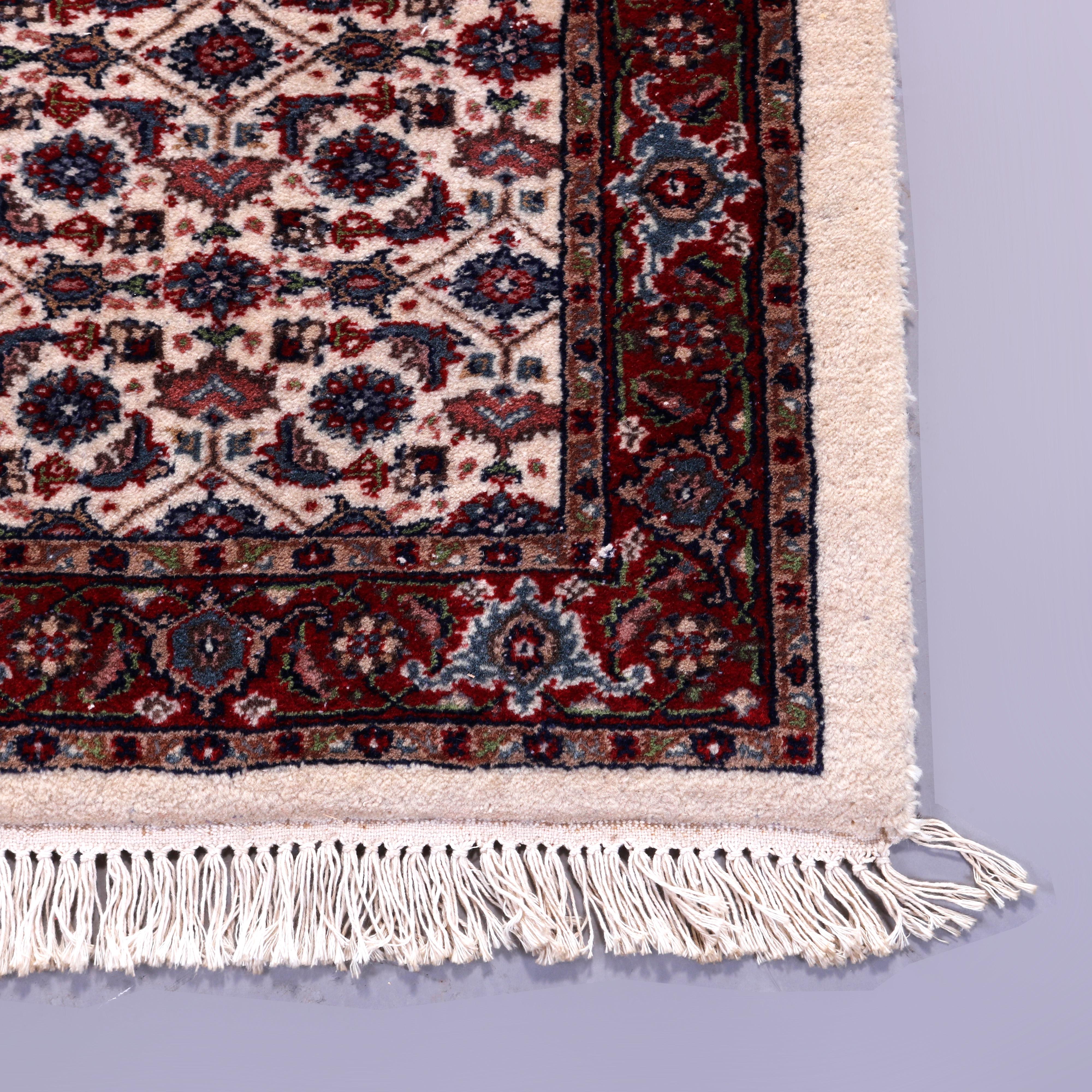 20th Century Persian Bidjar Oriental Wool Rug, c1950 For Sale
