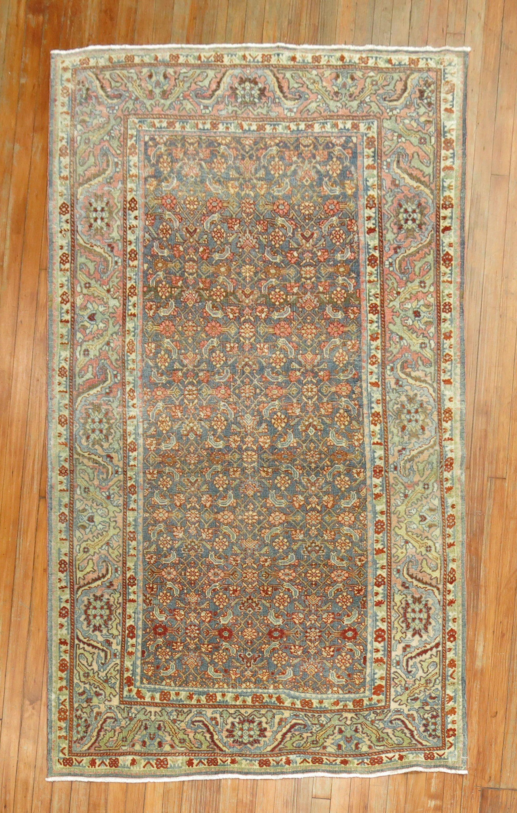 Early 20th century Persian Bidjar rug with an all-over Herati design.

4'4'' x 7'
   
   