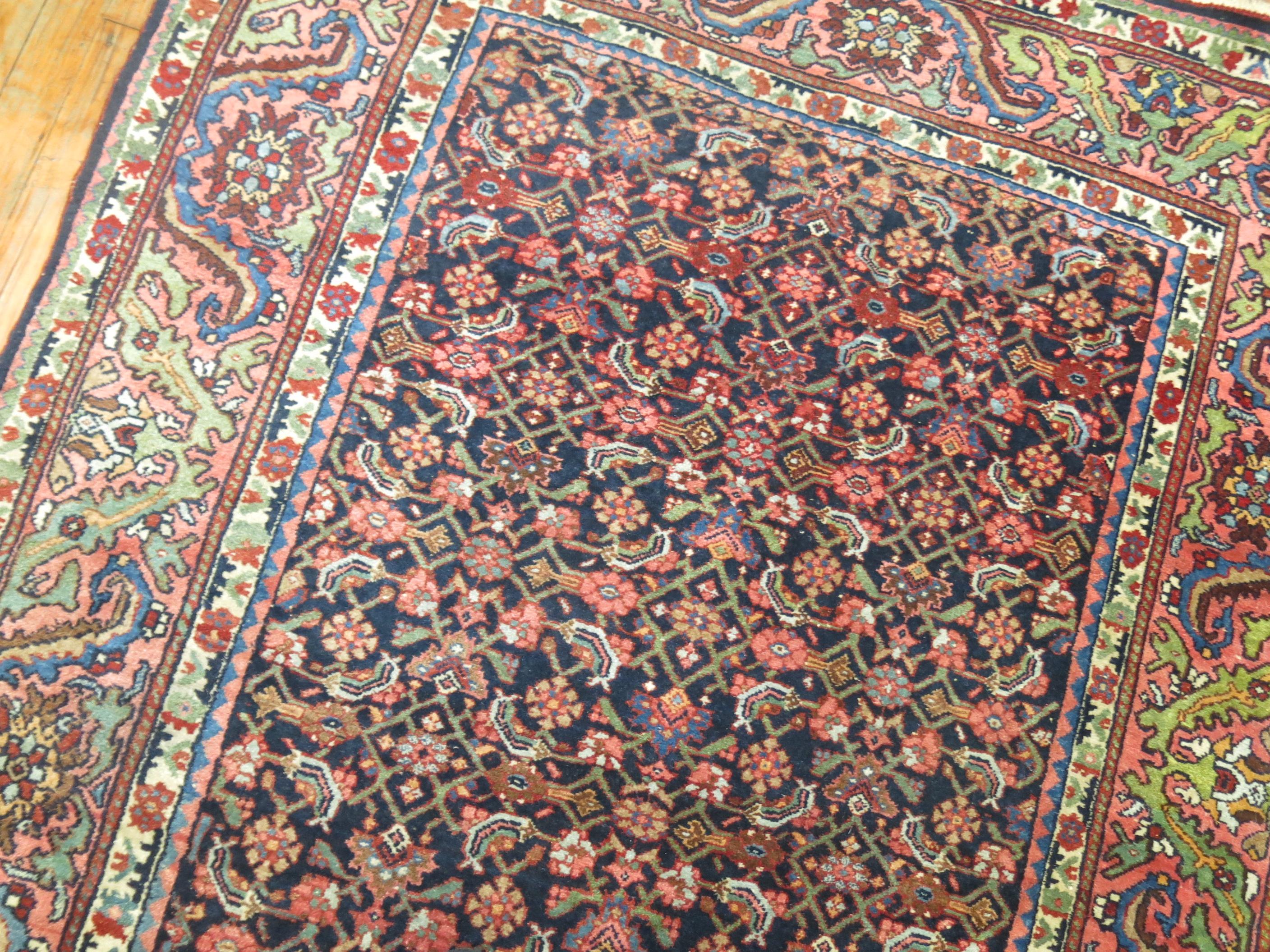 Early 20th century Persian Bidjar rug with an all-over Herati design.
   
   