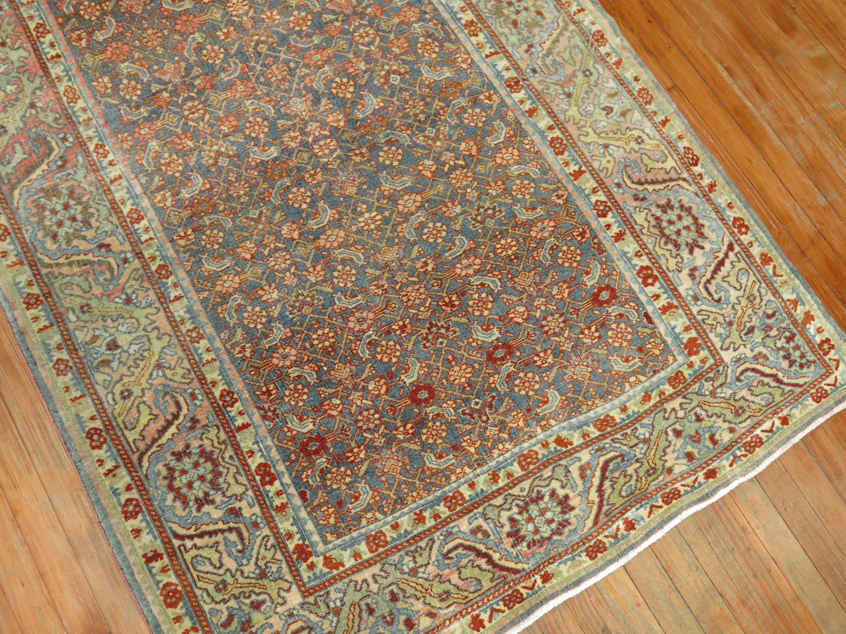 Hand-Knotted Persian Bidjar Rug For Sale