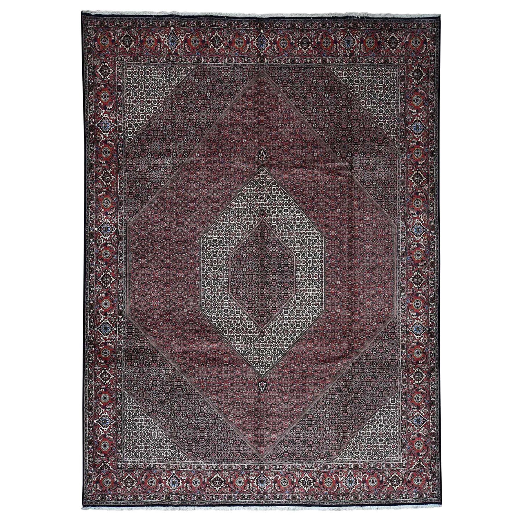 Persian Bijar 300 Kpsi 100 Percent Wool Hand Knotted Oriental Rug