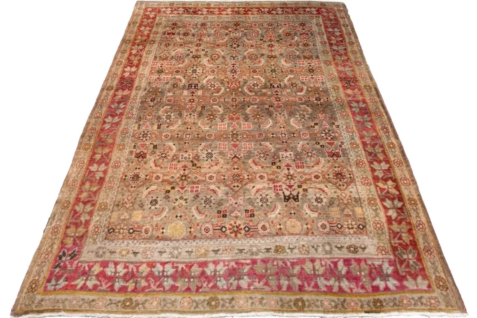 Hand-Knotted Persian Bijar Area Rugs - 53964 For Sale