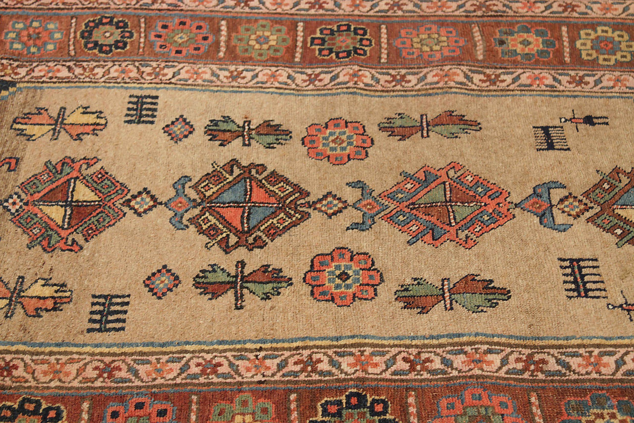 Asian Persian Bijar Area Rugs - 67809 For Sale