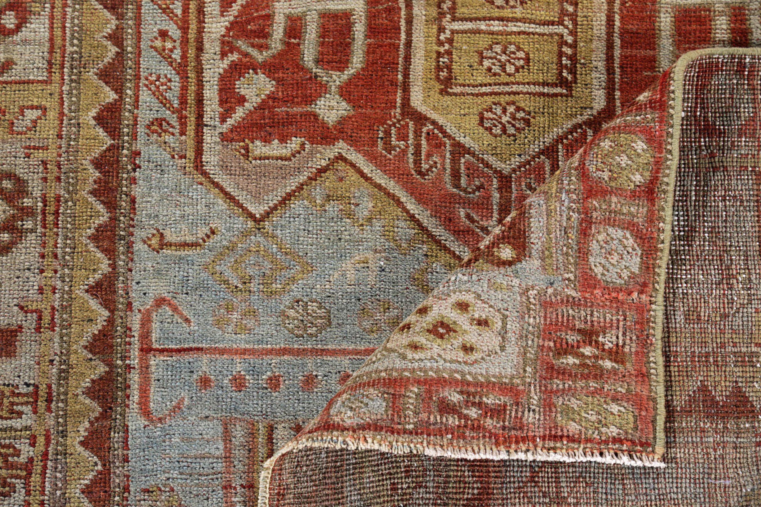 Alfombras Persas Bijar - Lana Azul Marfil Rojo Amarillo Diseño - 91460 en Excelente estado para la venta en Dallas, TX