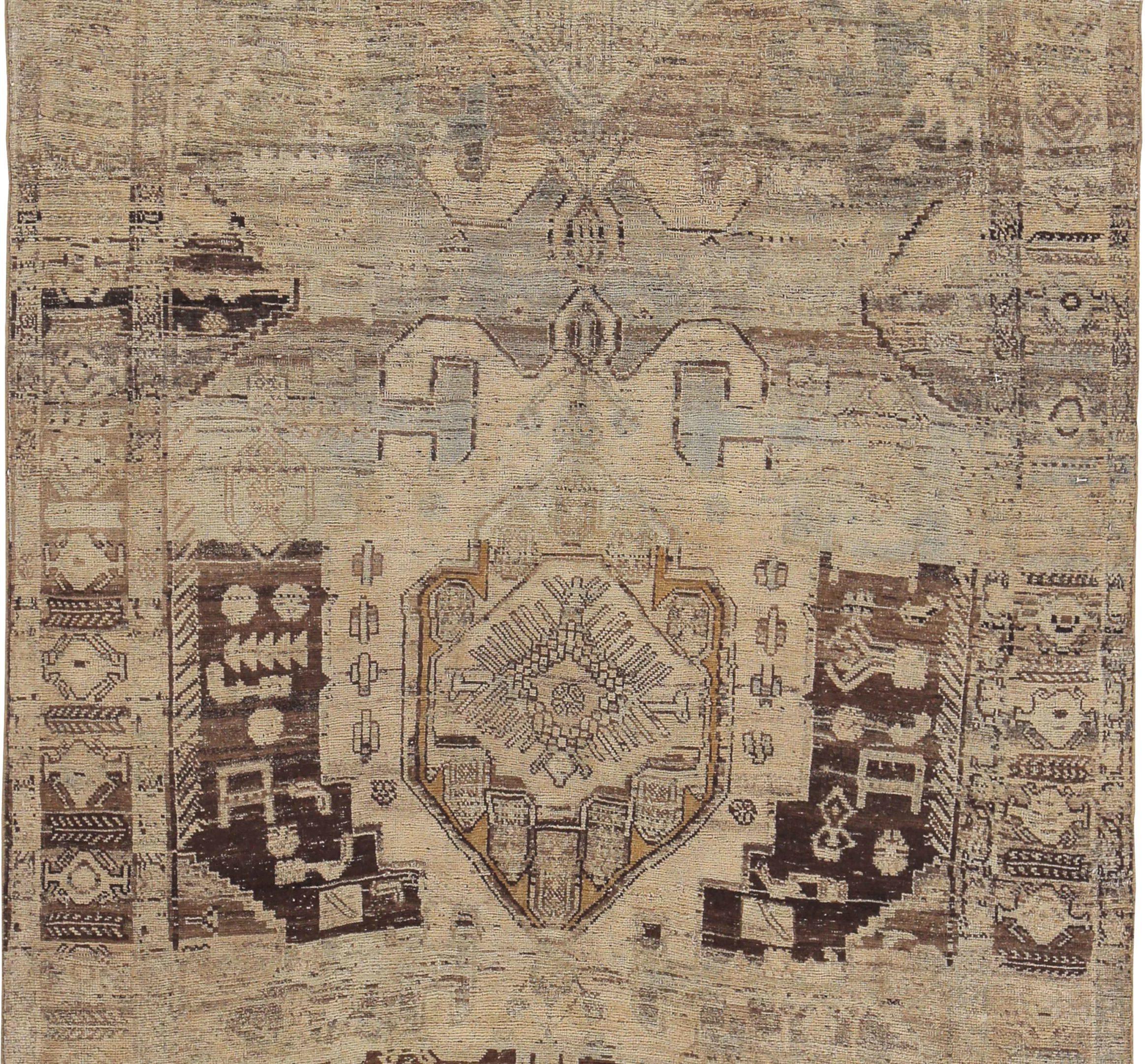 Asiatique Tapis de sol Persan Bijar - Laine Design/One Brown - 89669 en vente
